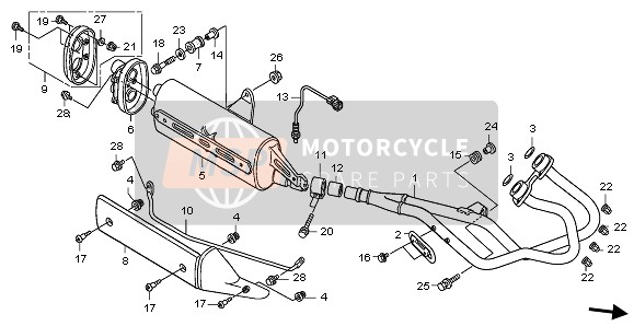 Honda FJS400D 2010 Silenciador de escape para un 2010 Honda FJS400D